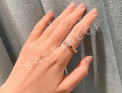 티파니 락 투톤 하프 다이아몬드 반지 71043