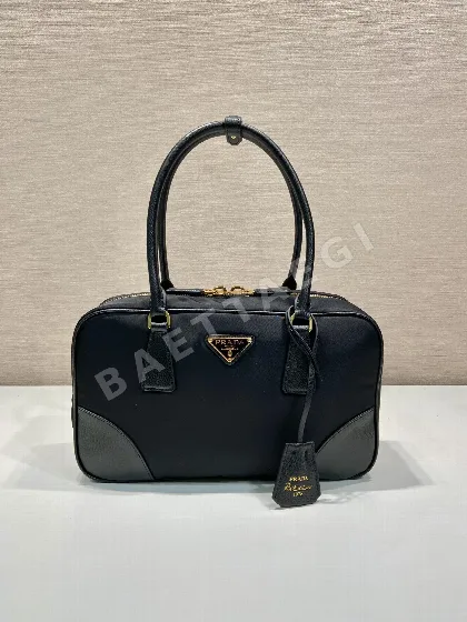 프라다 사피아노 가죽 더블 핸들 나일론 핸드백 1BB115