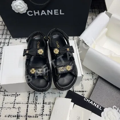샤넬 더블 C 벨크로 비치슈즈 94758