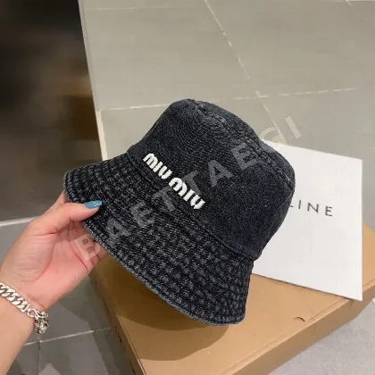 미우미우 데님 버킷햇 81123
