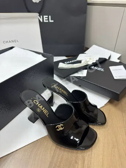 샤넬 미에르 다이아몬드 큐빅 장식 뮬 하이힐 88920