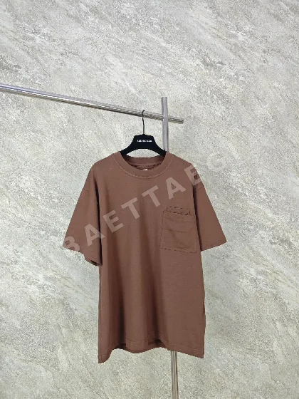 보테가베네타 퀼팅 가죽 라벨 포켓 반팔 니트 셔츠 158518