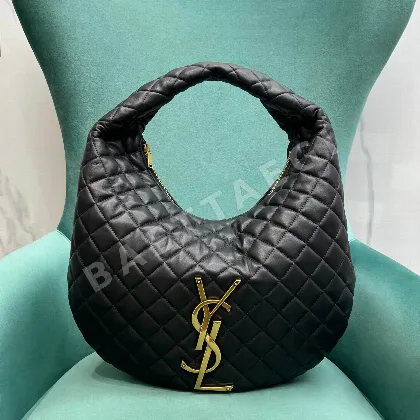 생로랑 램스킨 퀼팅 호보 숄더백 858160