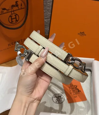 에르메스 H브랜드 메탈 버클 엡손 가죽 벨트 176742