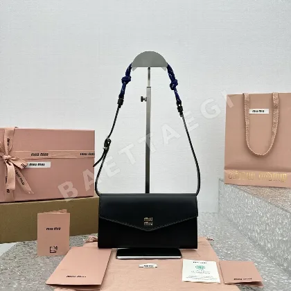 미우미우 플랩 숄더백 린넨 캔버스 믹스 라지 68253