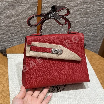 에르메스 켈리 칠리레드 가죽 가방 144631