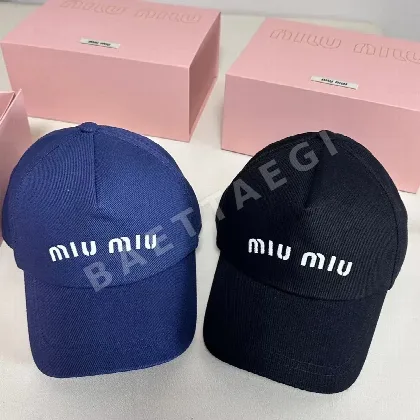 미우미우 트윌 코튼 베이스볼 캡 80867