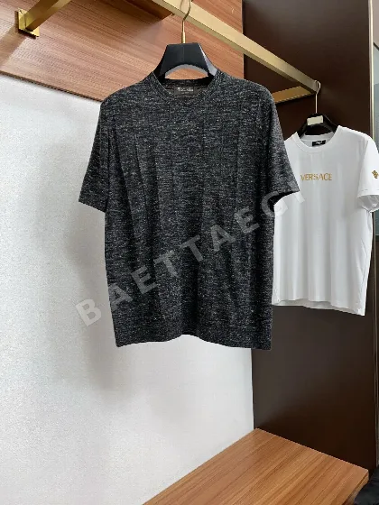 로로피아나 남성 라운드넥 린넨 반팔 니트 티셔츠 148524