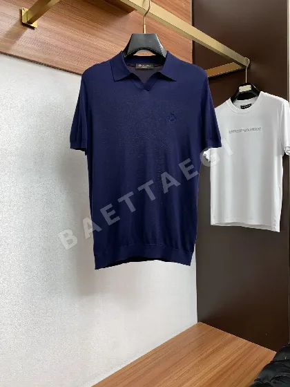 로로피아나 남성 린넨 반팔 티셔츠 48079