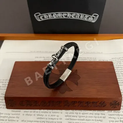 크롬하츠 소드 가죽 코드 뱅글 팔찌 127759