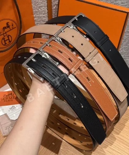 에르메스 송아지가죽 35mm 메탈 버클 벨트 177610