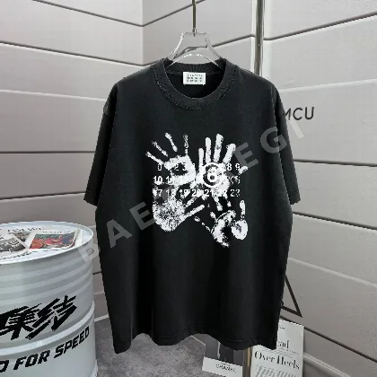 마르지엘라 워시드 데미지 크루넥 반팔 티셔츠 88732