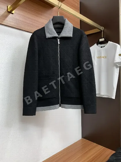 디올 니트 컬러블록 남성 자켓 205549