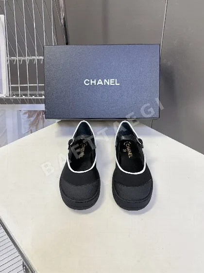 샤넬 코코비치 투톤 메리제인 플랫 슈즈 98389
