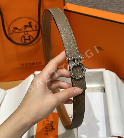 에르메스 셰느당크르 팔라듐 버클 여성 가죽 벨트 175308