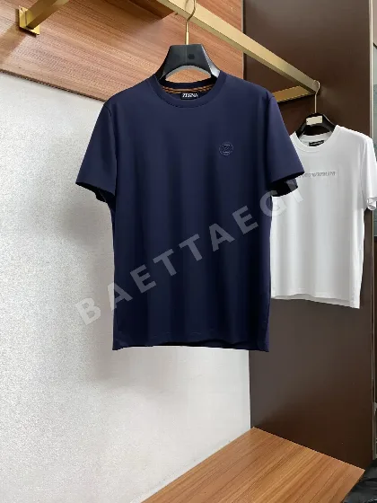 제냐 머서라이즈드 코튼 남성 반팔 티셔츠 49630