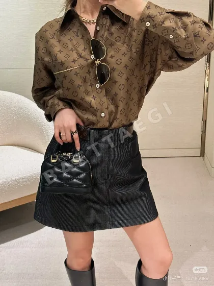 루이비통 모노그램 실크 H라인 셔츠 102354