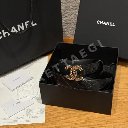 샤넬 더블 C 램스킨 벨트 174273