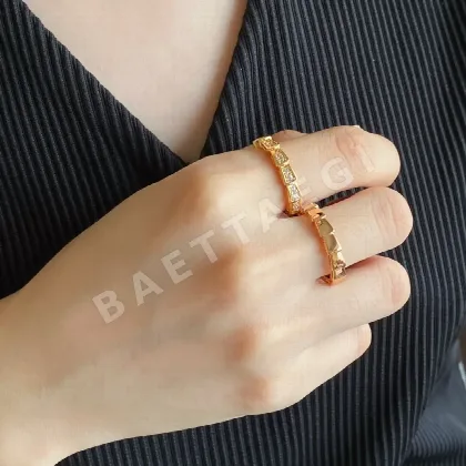 불가리 다이아몬드 나로우 컷 스네이크 반지 64813