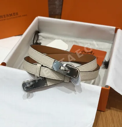 에르메스 켈리 팔라듐 버클 헌터 가죽 벨트 177625