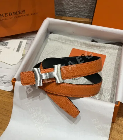 에르메스 미니 콘스탕스 H 버클 리버서블 가죽 벨트 177713