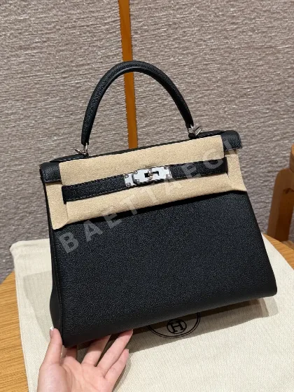 에르메스 켈리 블랙 토고 가죽 가방 191697