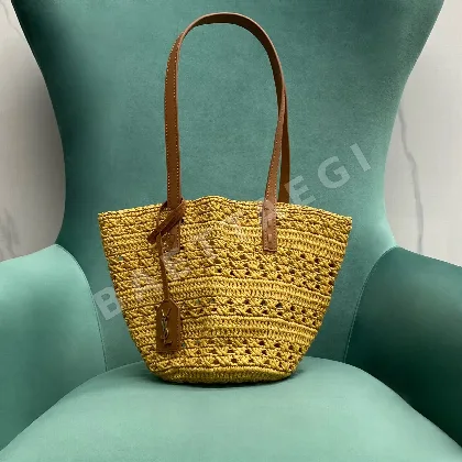 생로랑 라피아 토트 스트로우 가방 761461