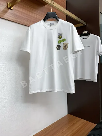 디올 크루넥 코튼 반팔 티셔츠 남성용 47379