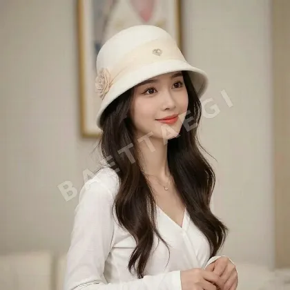 샤넬 캐시미어 버킷 햇 모자 185428