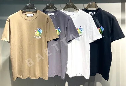 스톤아일랜드 레터 프린트 코튼 반팔 티셔츠 47861