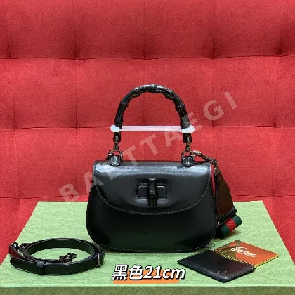 구찌 미니 대나무 가죽 가방 13820