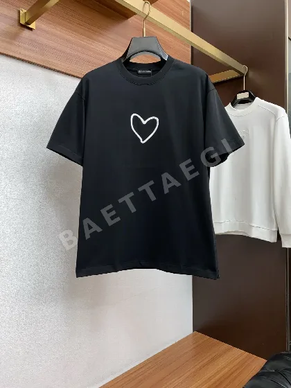 발렌시아가 남성 코튼 크루넥 반팔 티셔츠 49108