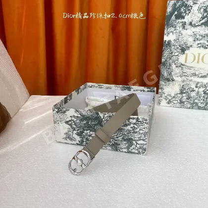 디올 진주 버클 가죽 벨트 59809