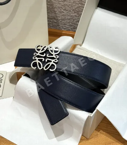 로에베 아낙그램 양면 가죽 벨트 4 cm 179273