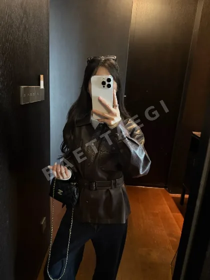 생로랑 가죽 여성 자켓 138648