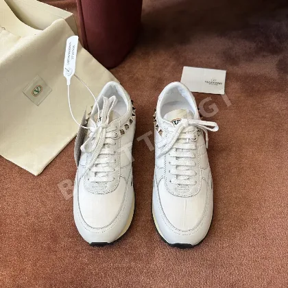 발렌티노 스니커즈 화이트 카프스킨 컬러블록 188139