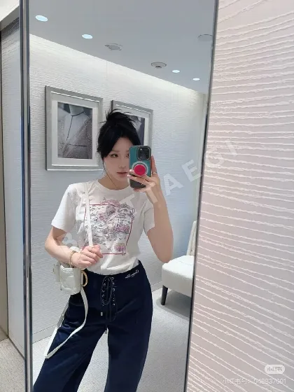 디올 시티 리조트 프린트 크루넥 반팔 티셔츠 93406