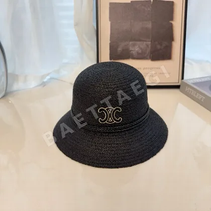 셀린느 라피아 메시 여름 버킷햇 83626