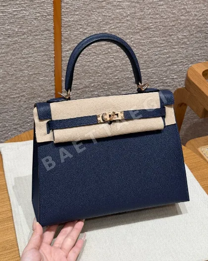 에르메스 켈리 25 블루 사파이어 가방 191658