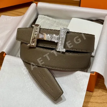 에르메스 홈 투아레그 양면 가죽 벨트 175724