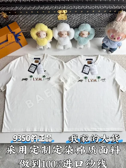 루이비통 동물 자수 여성 반팔 티셔츠 96967