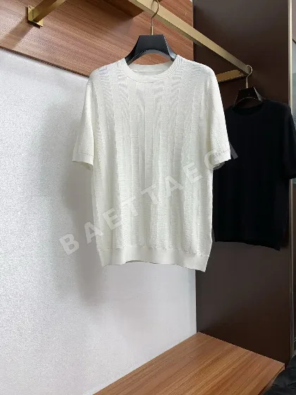 로로피아나 남성 크루넥 반팔 니트 티셔츠 131839