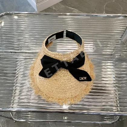 디올 라피아 리본 바이저 캡 78515