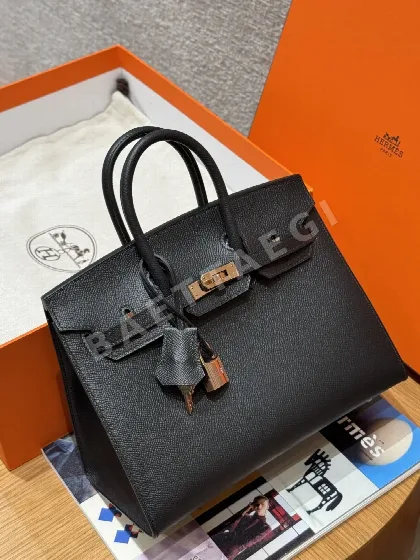 에르메스 버킨 25 블랙 가죽 가방 18096