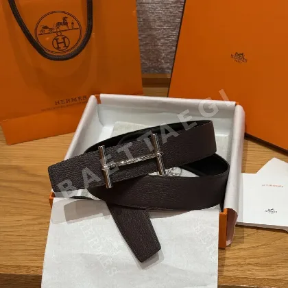 에르메스 당클르 양면 가죽 벨트 175624