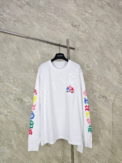 크롬하츠 컬러풀 크로스 프린트 남성 긴팔 티셔츠 157999