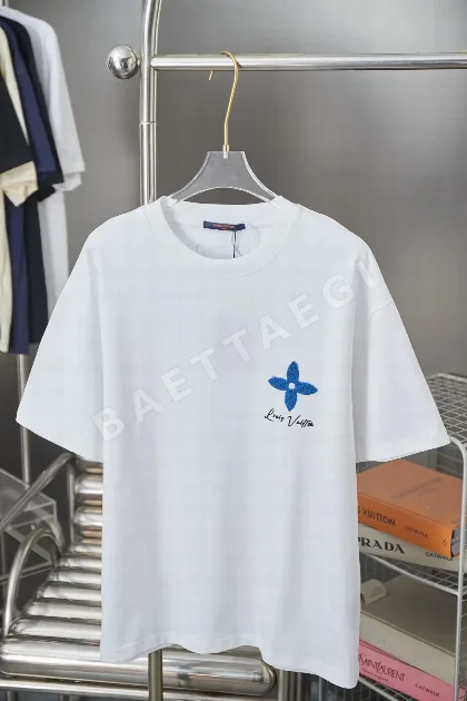 루이비통 테리 크로스 아플리케 반팔 티셔츠