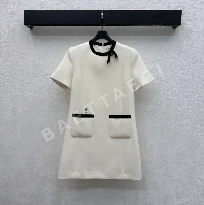 디올 보우타이 반팔 원피스 51863