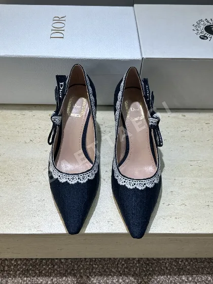 디올 덴털 제리 컬러 블록 하이힐 신발 98706