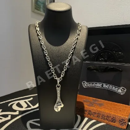 크롬하츠 크로스 플라워 펜던트 목걸이 62515